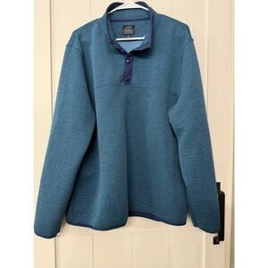 J.Crew Authentic Fleece snap pullover in blue sz XL